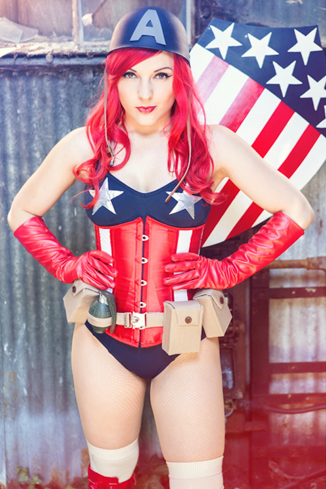I had so much fun shooting my Pin Up Captain America out on location with J...
