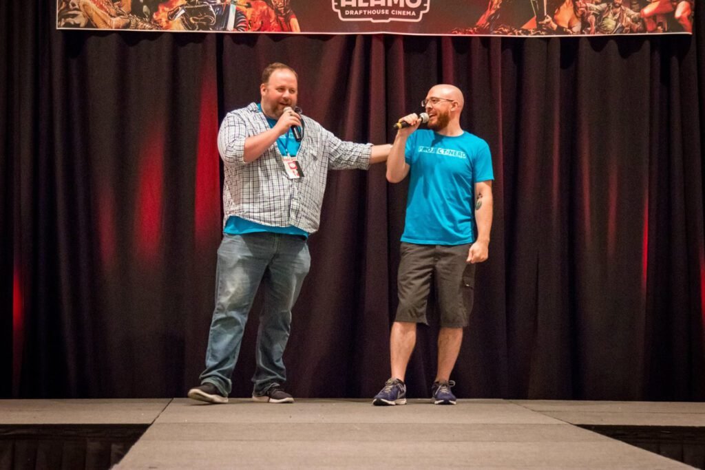 Project-Nerd Team on stage for a panel.