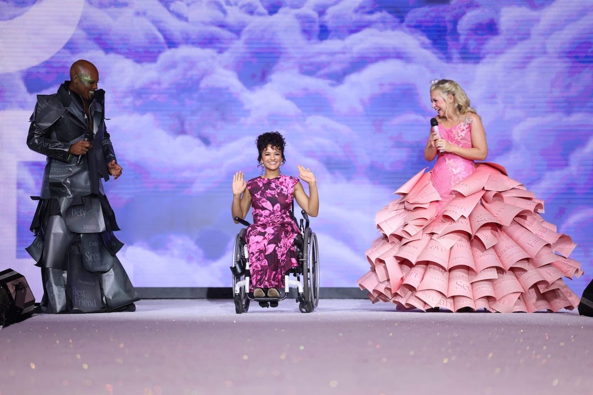 Hosts at Her Universe Fashion Show