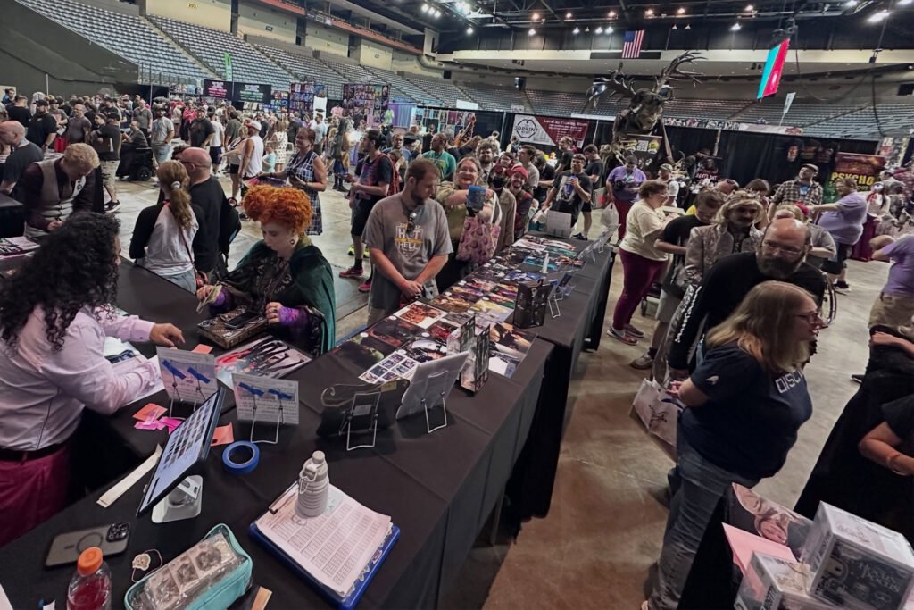 Busy guest floor at convention